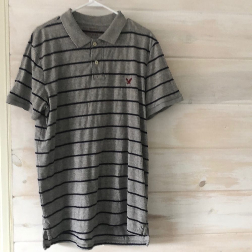 American Eagle Slim Fit Tall‎ Striped Shirt